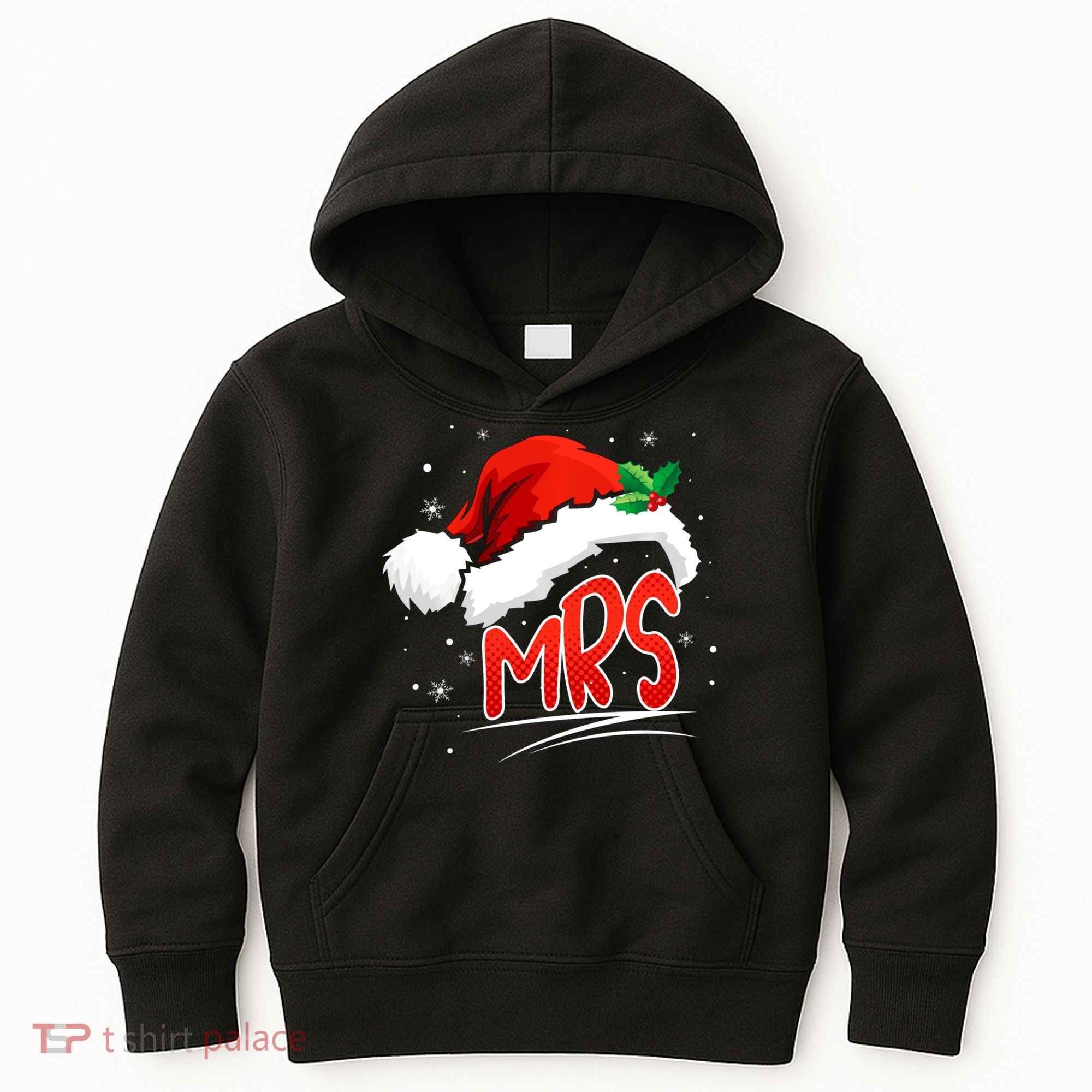 Mr. And Mrs. Christmas Santa Claus Matching His Hers Kids Hoodie