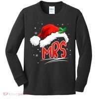Mr. And Mrs. Christmas Santa Claus Matching His Hers Kids Long Sleeve Shirt thumb 0