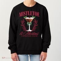Mistletoe And Martinis Cute Christmas Espresso Martini Meaningful Gift Women's Sweatshirt thumb 0