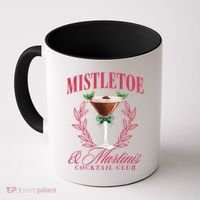 Mistletoe And Martinis Cute Christmas Espresso Martini Meaningful Gift Coffee Mug thumb 0