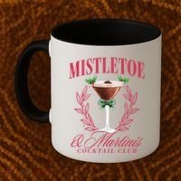 Mistletoe And Martinis Cute Christmas Espresso Martini Meaningful Gift Coffee Mug thumb 2