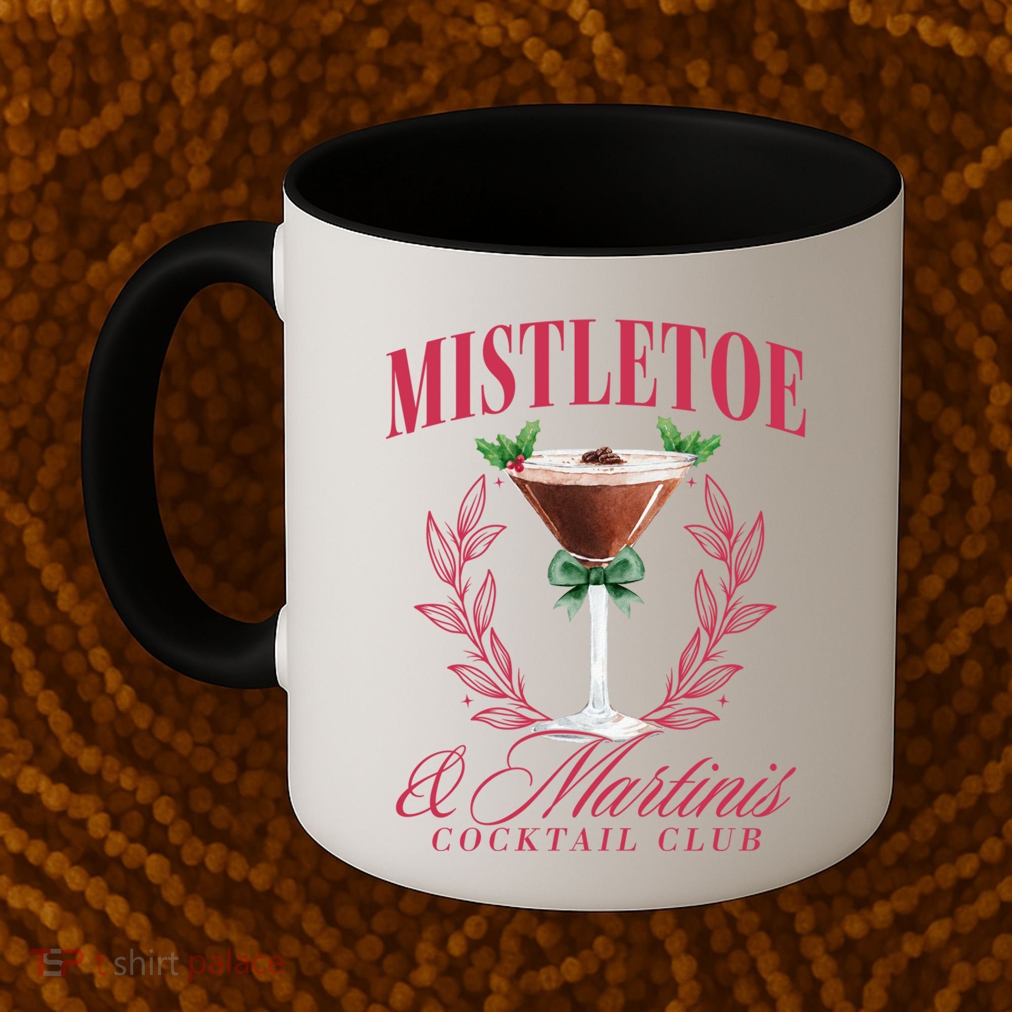 Mistletoe And Martinis Cute Christmas Espresso Martini Meaningful Gift Coffee Mug