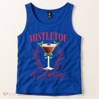 Mistletoe And Martinis Cute Christmas Espresso Martini Meaningful Gift Tank Top thumb 2