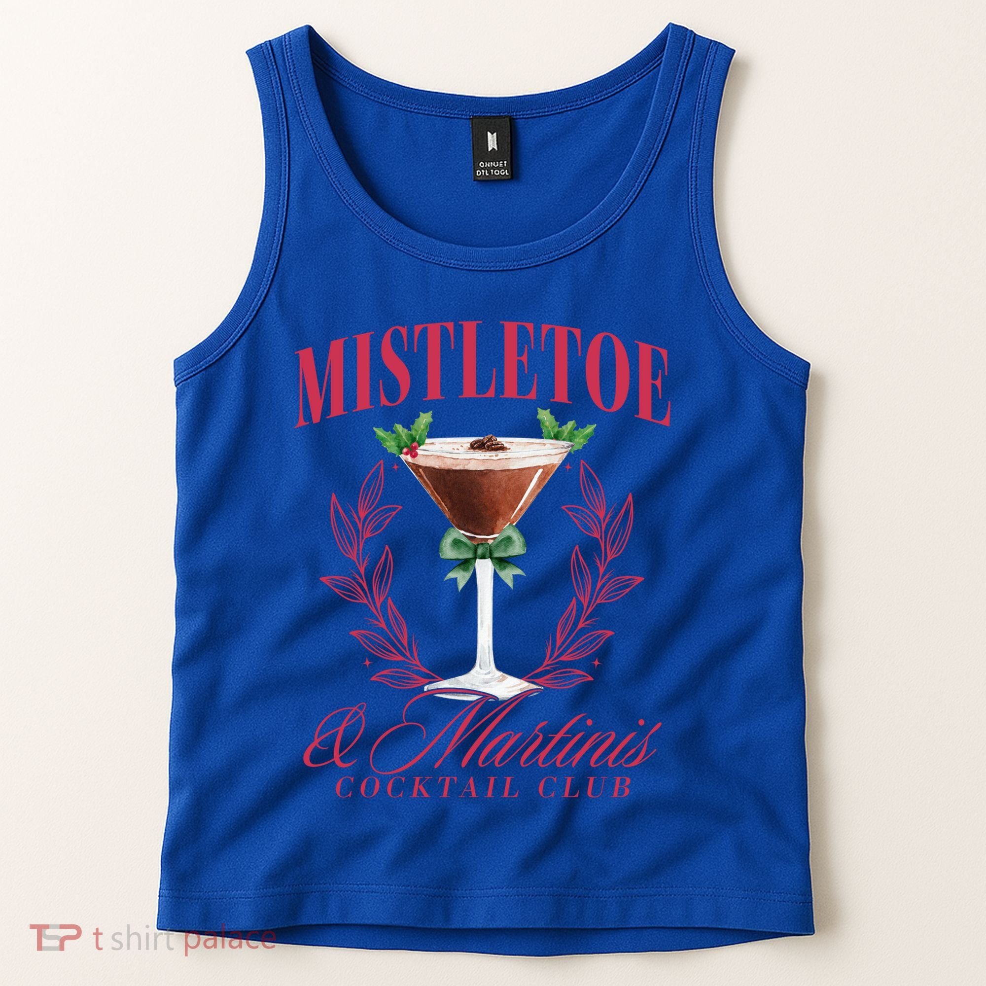 Mistletoe And Martinis Cute Christmas Espresso Martini Meaningful Gift Tank Top