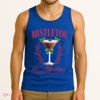 Mistletoe And Martinis Cute Christmas Espresso Martini Meaningful Gift Tank Top thumb 3