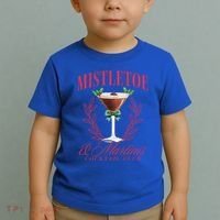 Mistletoe And Martinis Cute Christmas Espresso Martini Meaningful Gift Toddler T-Shirt thumb 2