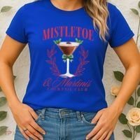 Mistletoe And Martinis Cute Christmas Espresso Martini Meaningful Gift Women's T-Shirt thumb 2