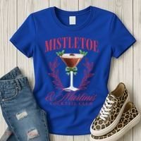 Mistletoe And Martinis Cute Christmas Espresso Martini Meaningful Gift Women's T-Shirt thumb 3