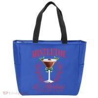 Mistletoe And Martinis Cute Christmas Espresso Martini Meaningful Gift Tote Bag thumb 0