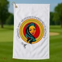 Missing And Murdered Indigenous Native American Golf Towel thumb 1