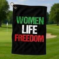 Mahsa Amini , MAHSAAMINI , Iran Women Life Freedom Golf Towel thumb 1