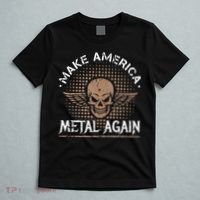Make America Metal Again Skull Rock And Roll Heavy Music T-Shirt thumb 5