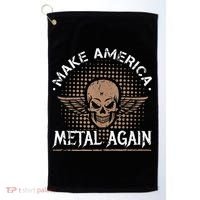 Make America Metal Again Skull Rock And Roll Heavy Music Golf Towel thumb 0
