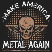 Make America Metal Again Skull Rock And Roll Heavy Music Golf Towel thumb 3