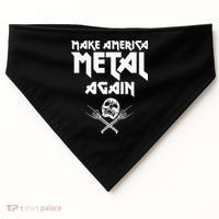 Make America Metal Again Skull Rock And Roll Heavy Music USA-Made Doggie Bandana thumb 0
