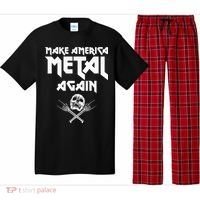Make America Metal Again Skull Rock And Roll Heavy Music Pajama Set thumb 0