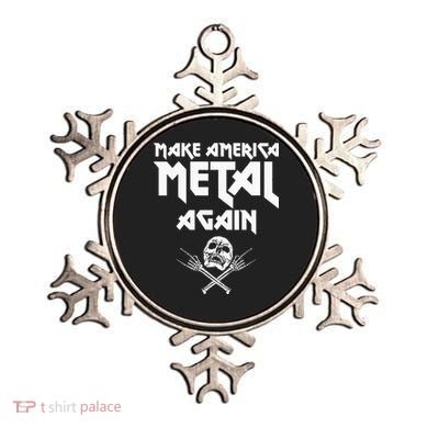 Make America Metal Again Skull Rock And Roll Heavy Music Ornament