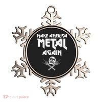 Make America Metal Again Skull Rock And Roll Heavy Music Ornament thumb 0