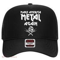Make America Metal Again Skull Rock And Roll Heavy Music Hat thumb 0