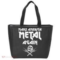 Make America Metal Again Skull Rock And Roll Heavy Music Tote Bag thumb 0