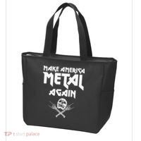 Make America Metal Again Skull Rock And Roll Heavy Music Tote Bag thumb 3