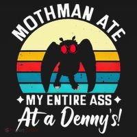 Mothman Ate My Entire Ass Vintage Mothman Cryptid Funny Women's Long Sleeve Shirt thumb 2