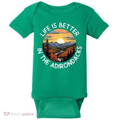 Moose Adirondack Mountains Life Is Better In The Adirondacks Baby Bodysuit