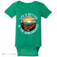 Moose Adirondack Mountains Life Is Better In The Adirondacks Baby Bodysuit thumb 0