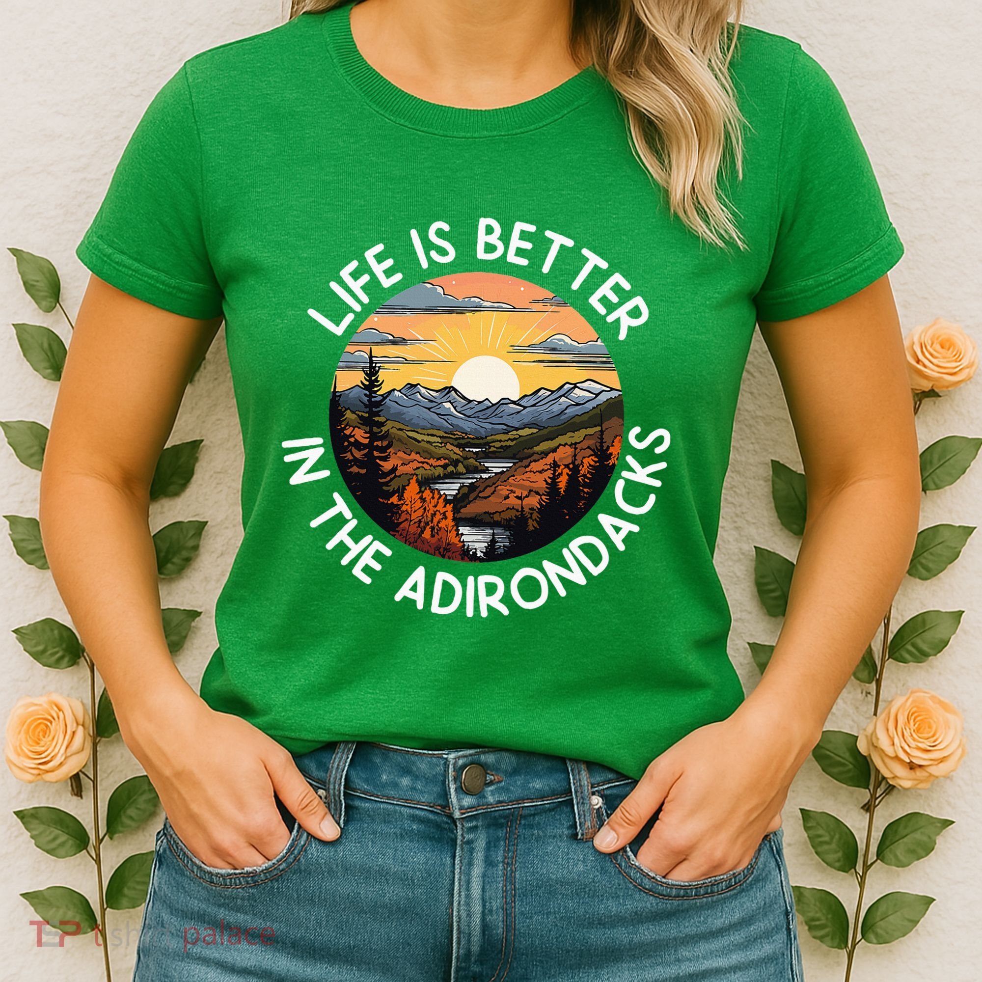 Moose Adirondack Mountains Life Is Better In The Adirondacks Women's T-Shirt
