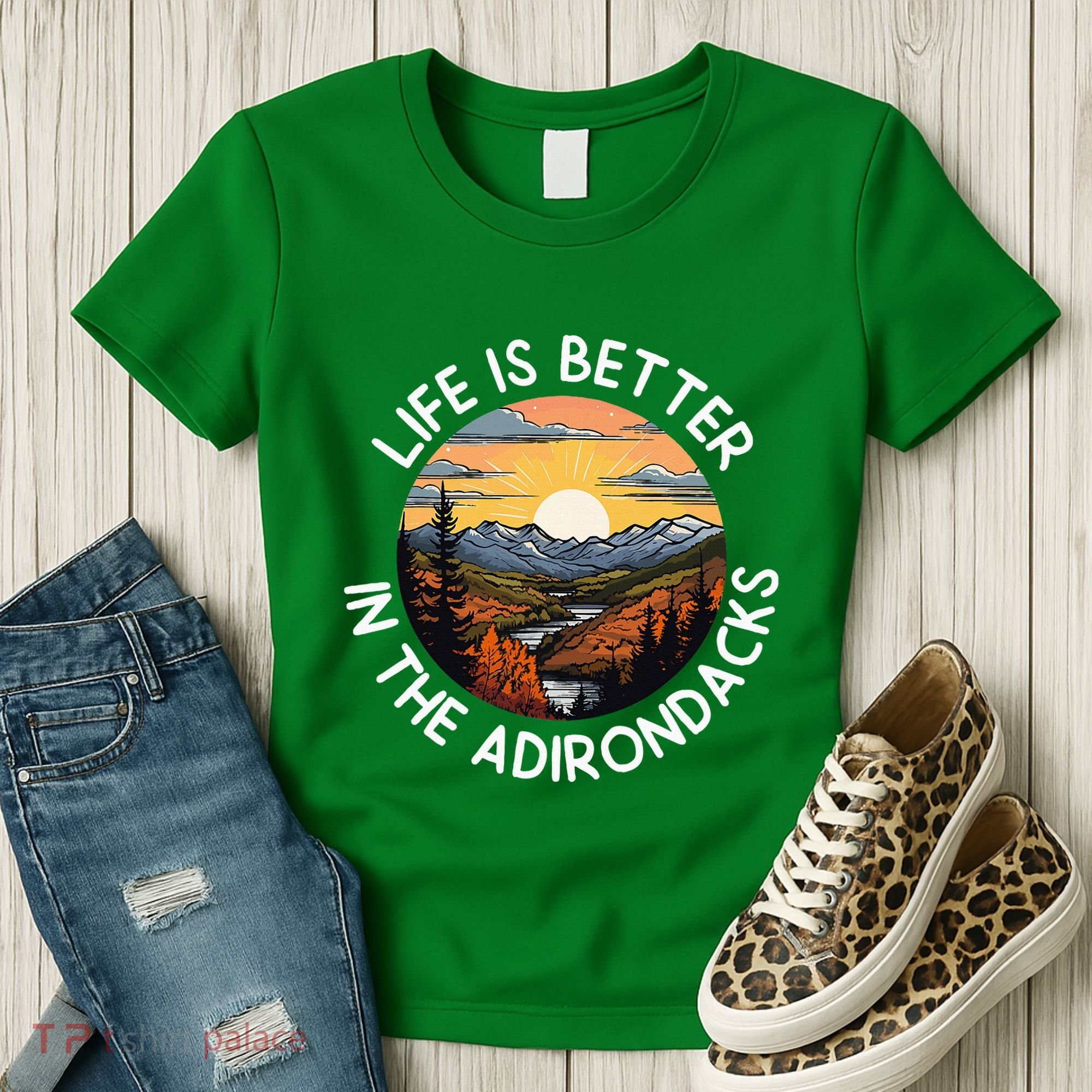 Moose Adirondack Mountains Life Is Better In The Adirondacks Women's T-Shirt