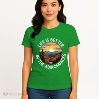 Moose Adirondack Mountains Life Is Better In The Adirondacks Women's T-Shirt thumb 4
