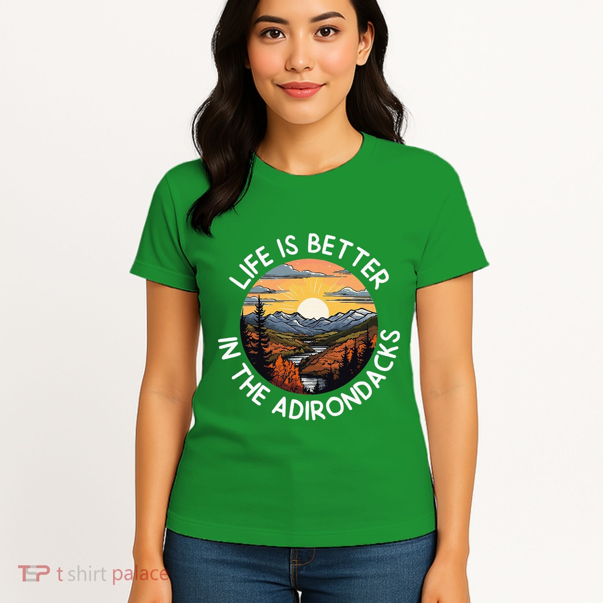 Moose Adirondack Mountains Life Is Better In The Adirondacks Women's T-Shirt
