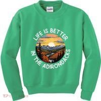 Moose Adirondack Mountains Life Is Better In The Adirondacks Kids Sweatshirt thumb 0