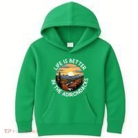 Moose Adirondack Mountains Life Is Better In The Adirondacks Kids Hoodie thumb 0