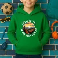 Moose Adirondack Mountains Life Is Better In The Adirondacks Kids Hoodie thumb 2