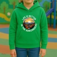 Moose Adirondack Mountains Life Is Better In The Adirondacks Kids Hoodie thumb 3