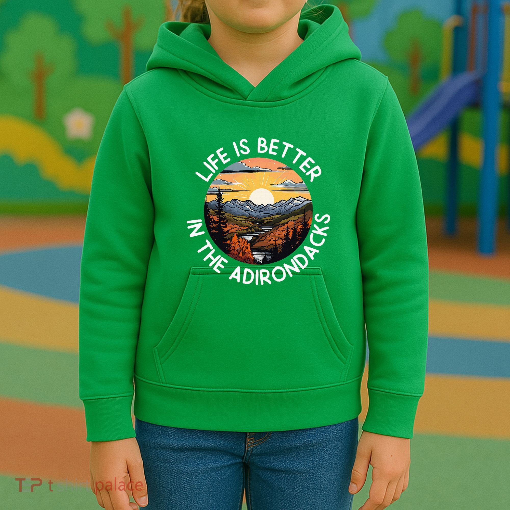 Moose Adirondack Mountains Life Is Better In The Adirondacks Kids Hoodie