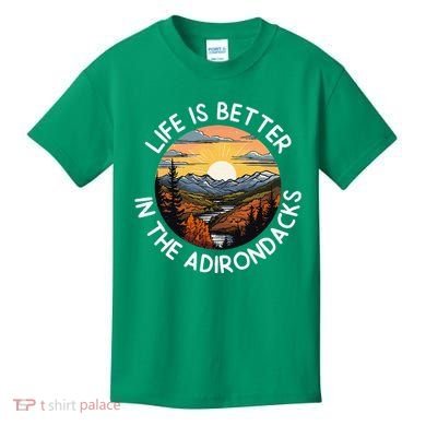Moose Adirondack Mountains Life Is Better In The Adirondacks Kids T-Shirt