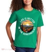 Moose Adirondack Mountains Life Is Better In The Adirondacks Kids T-Shirt thumb 2