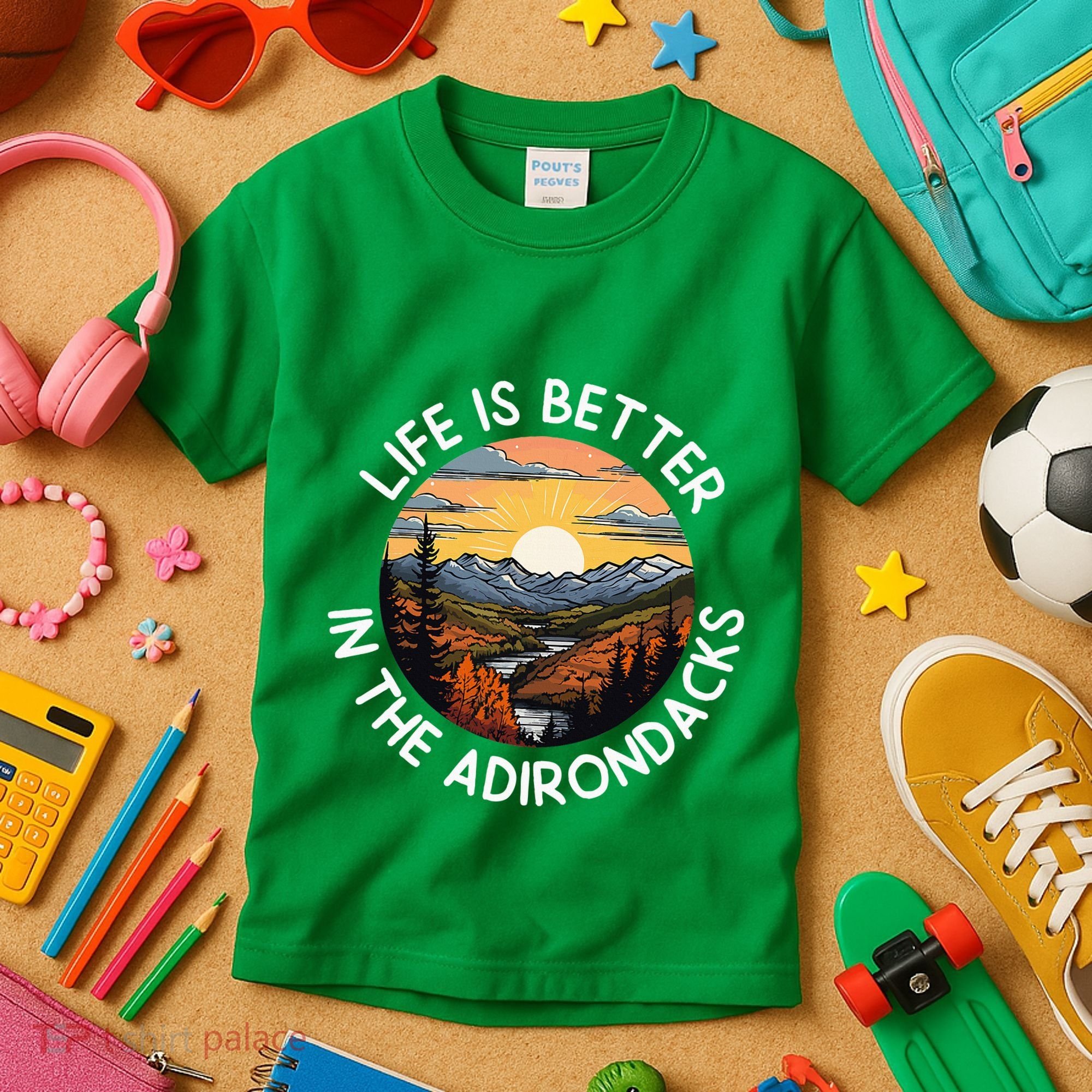 Moose Adirondack Mountains Life Is Better In The Adirondacks Kids T-Shirt