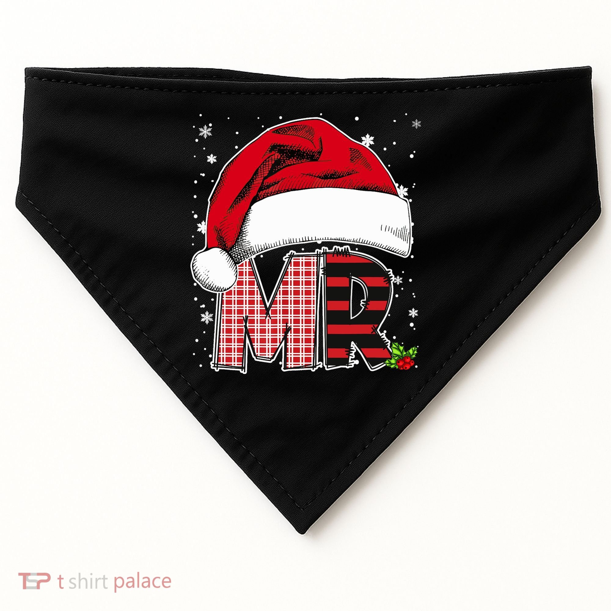 Mr And Mrs Claus Couples Matching Christmas Pajamas Santa USA-Made Doggie Bandana