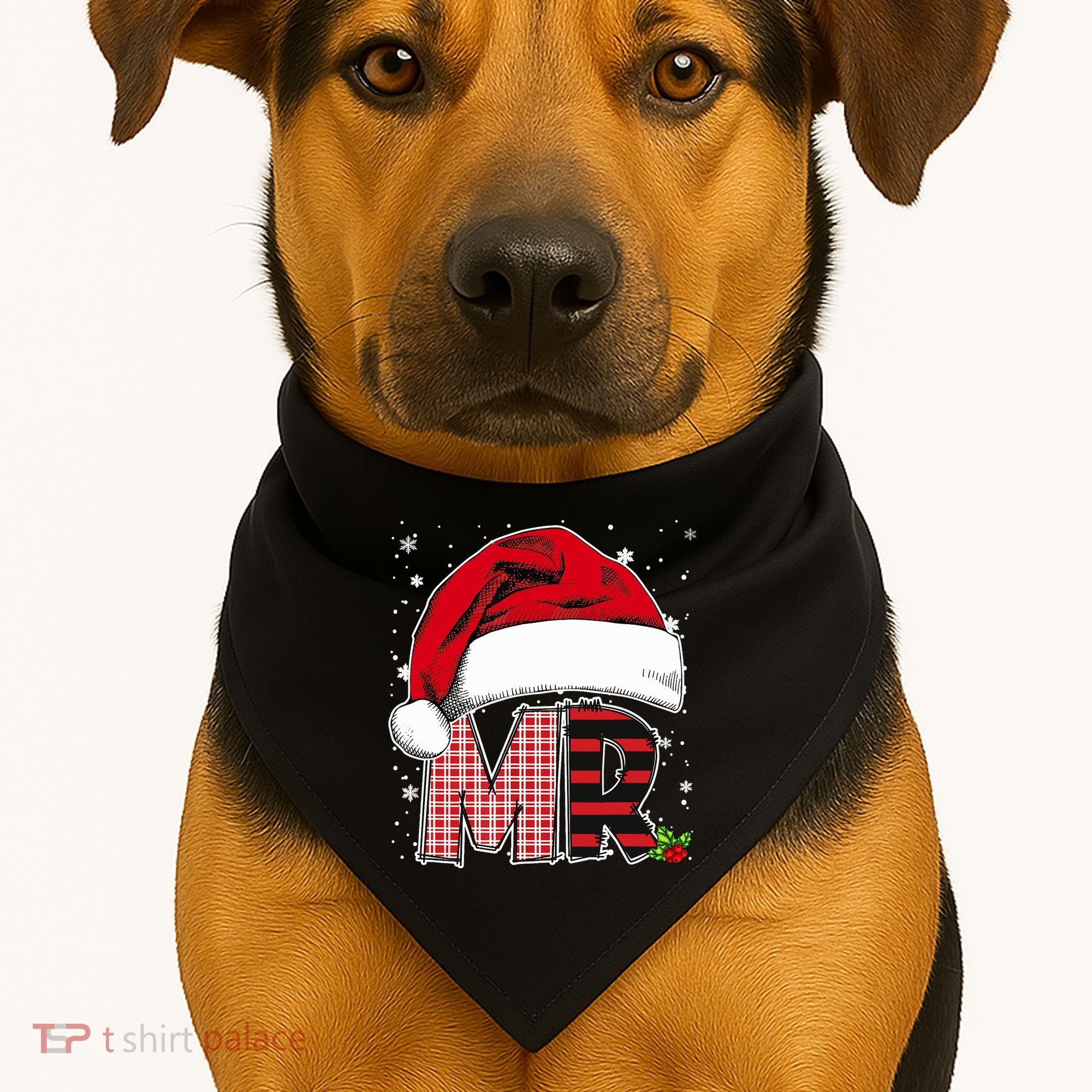 Mr And Mrs Claus Couples Matching Christmas Pajamas Santa USA-Made Doggie Bandana