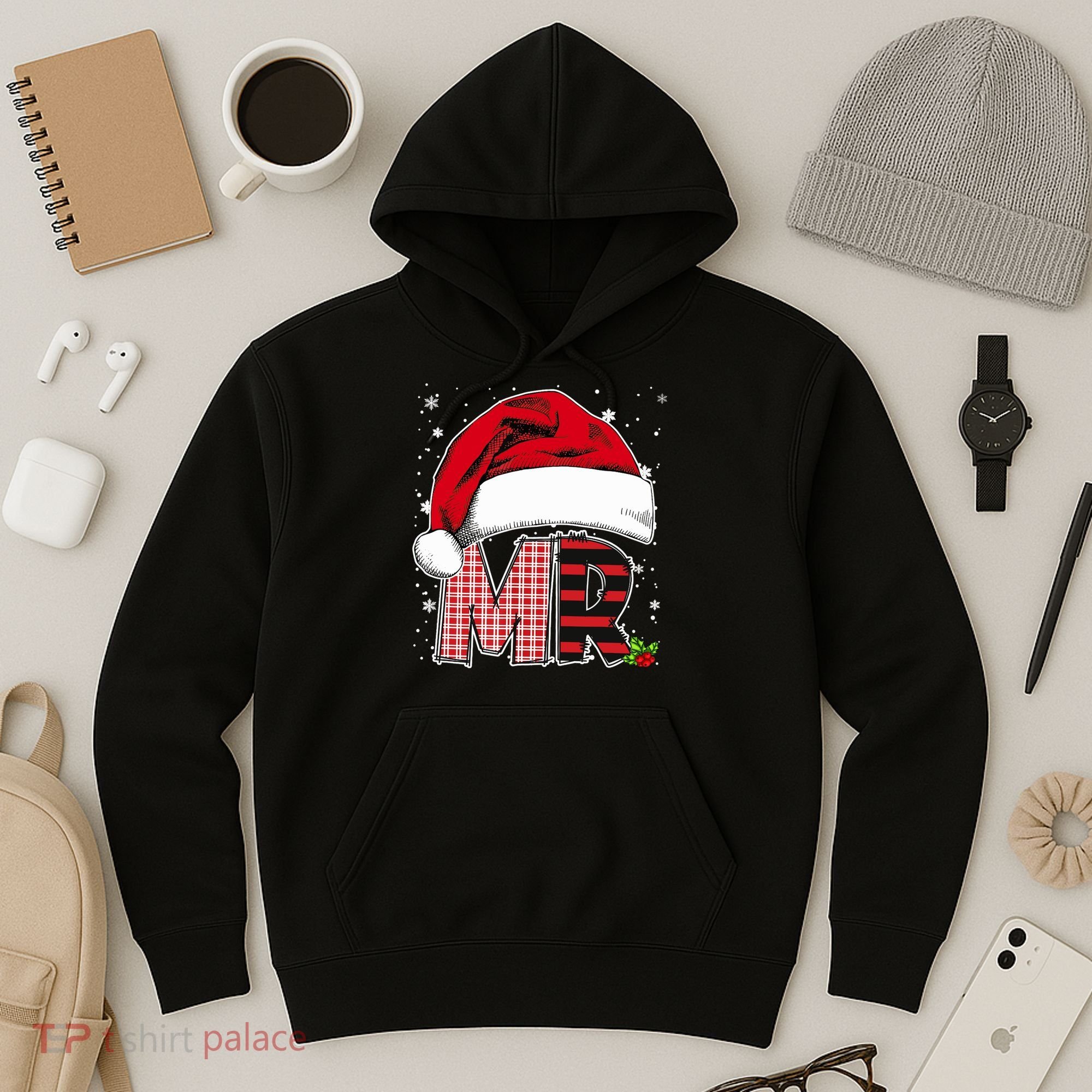 Mr And Mrs Claus Couples Matching Christmas Pajamas Santa Hoodie