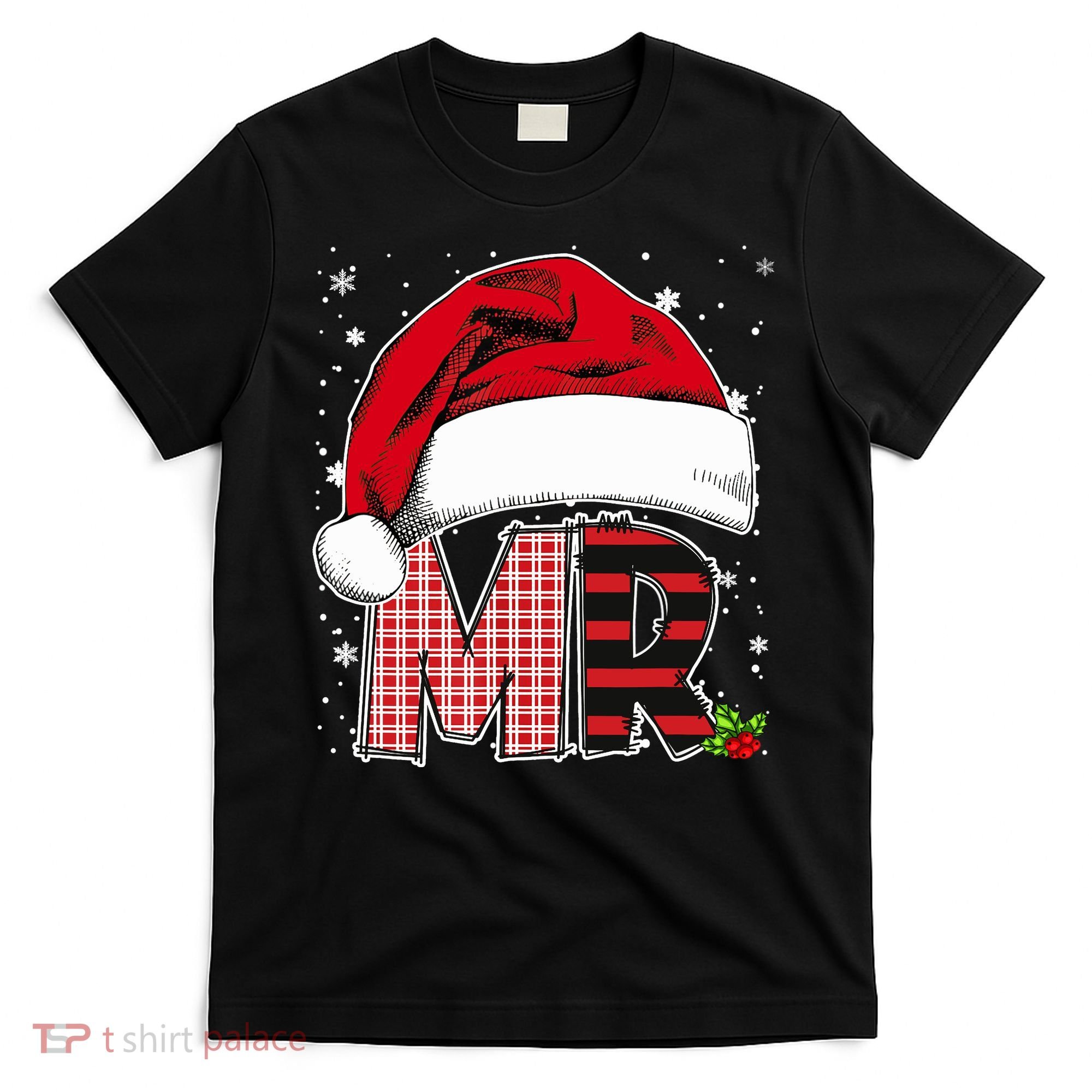 Mr And Mrs Claus Couples Matching Christmas Pajamas Santa T-Shirt