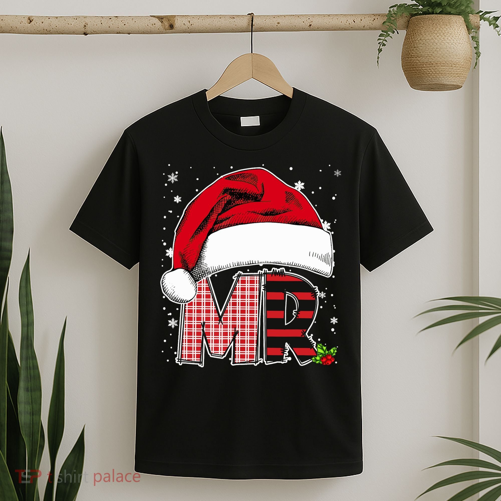 Mr And Mrs Claus Couples Matching Christmas Pajamas Santa T-Shirt