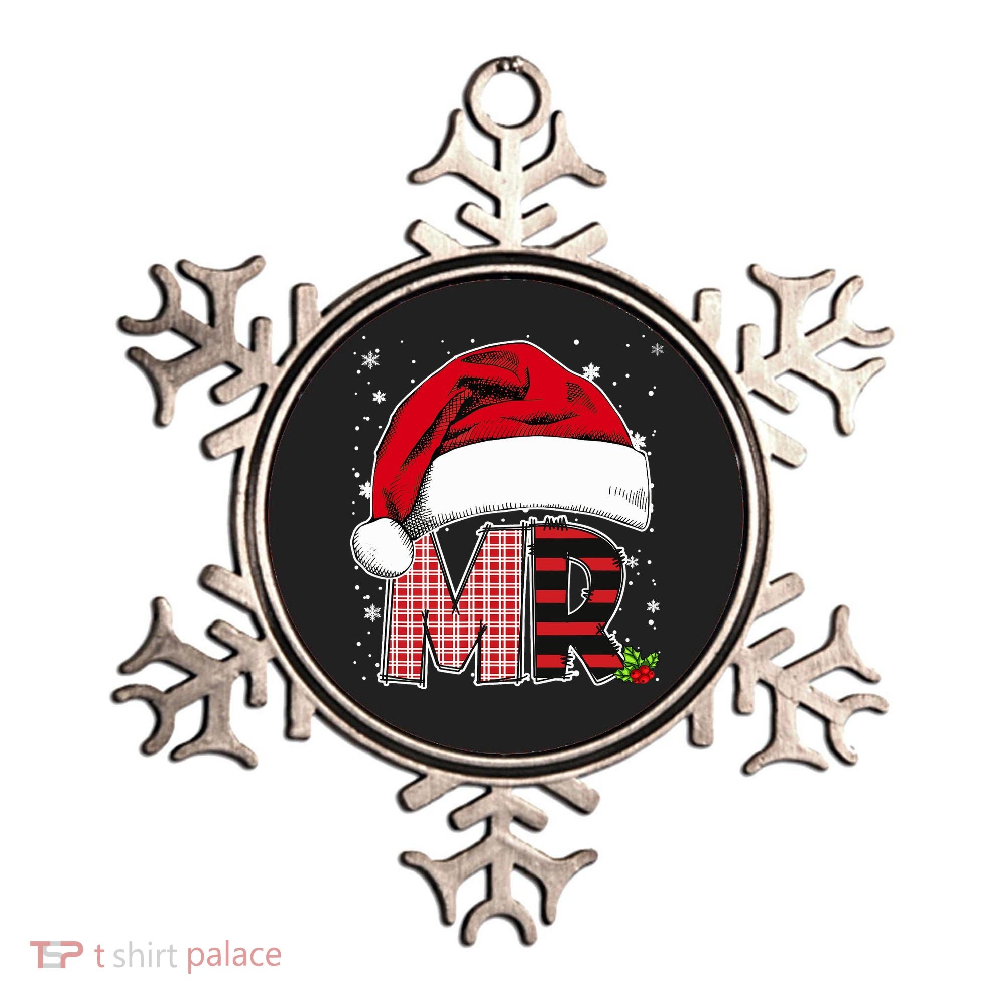 Mr And Mrs Claus Couples Matching Christmas Pajamas Santa Ornament