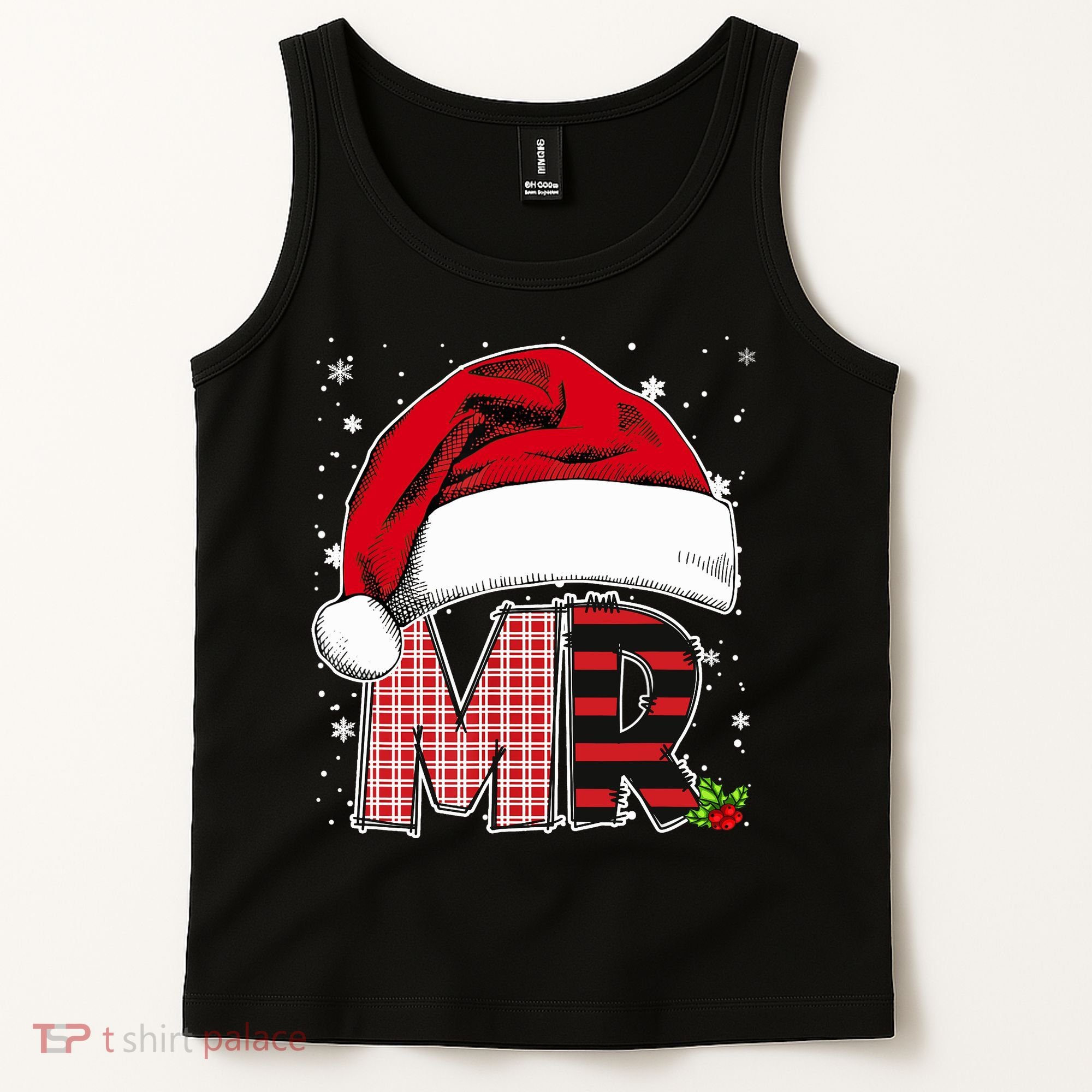 Mr And Mrs Claus Couples Matching Christmas Pajamas Santa Tank Top