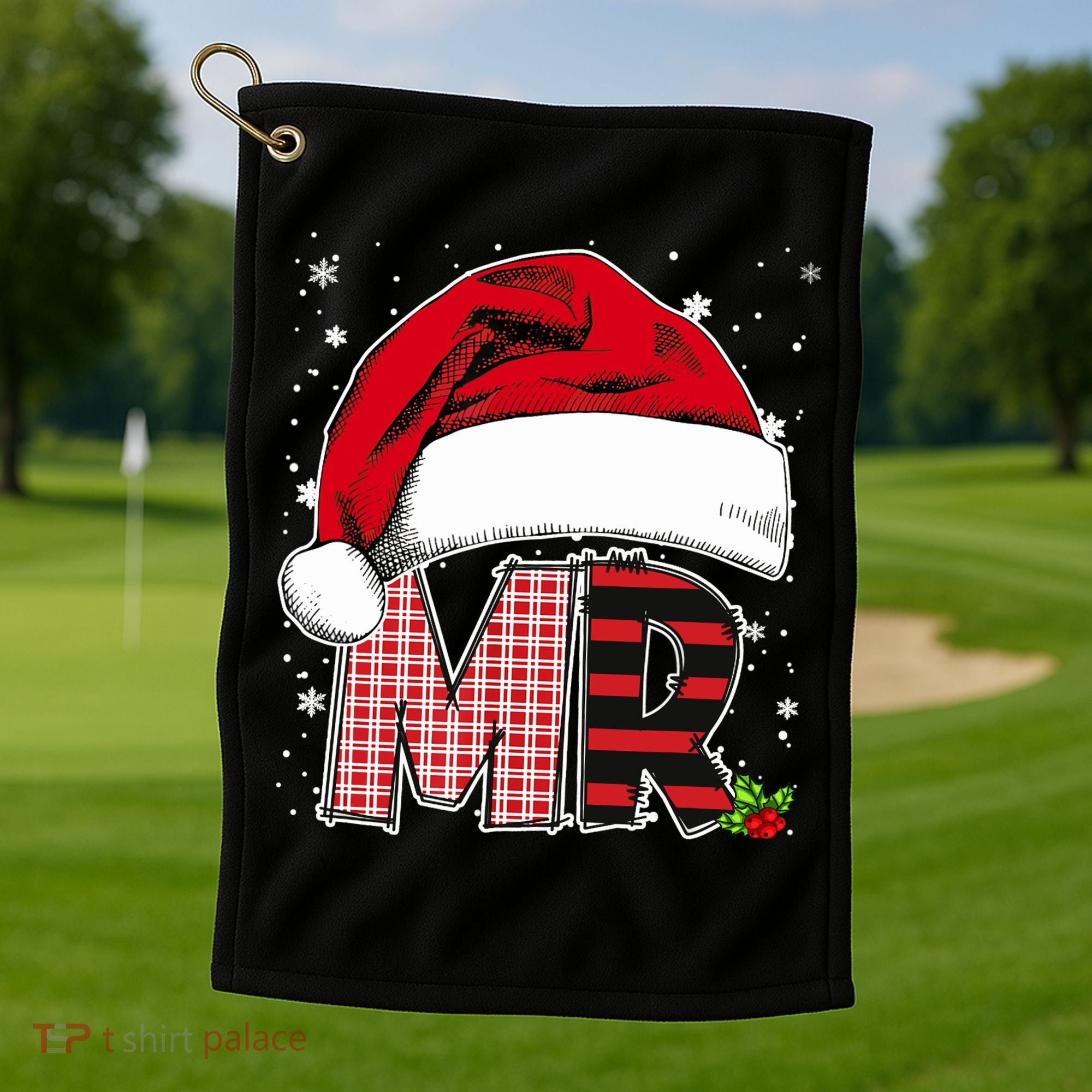 Mr And Mrs Claus Couples Matching Christmas Pajamas Santa Golf Towel