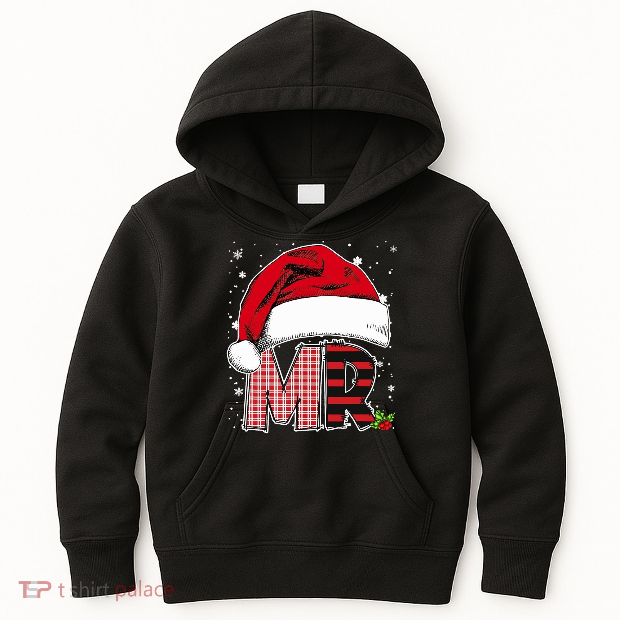 Mr And Mrs Claus Couples Matching Christmas Pajamas Santa Kids Hoodie