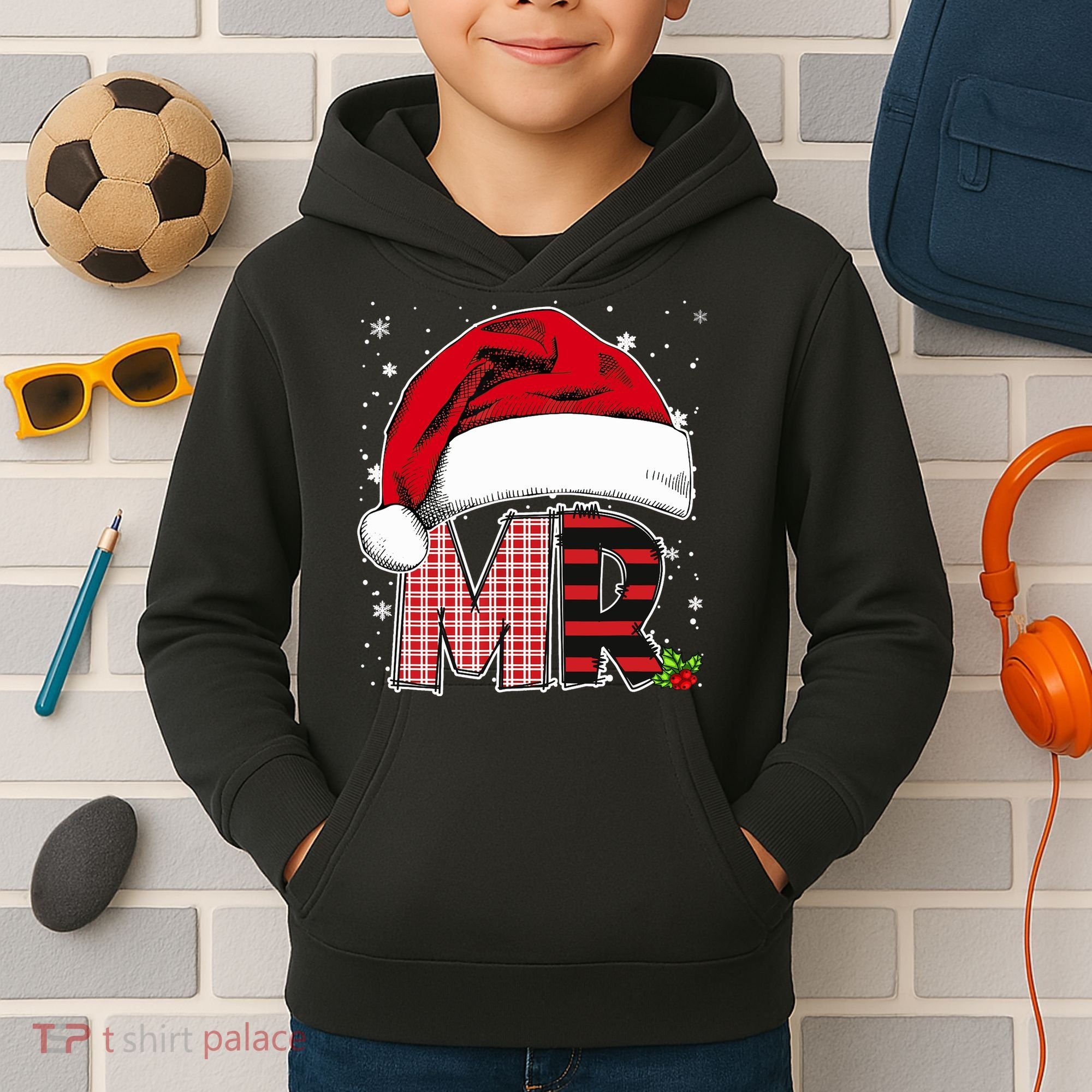 Mr And Mrs Claus Couples Matching Christmas Pajamas Santa Kids Hoodie